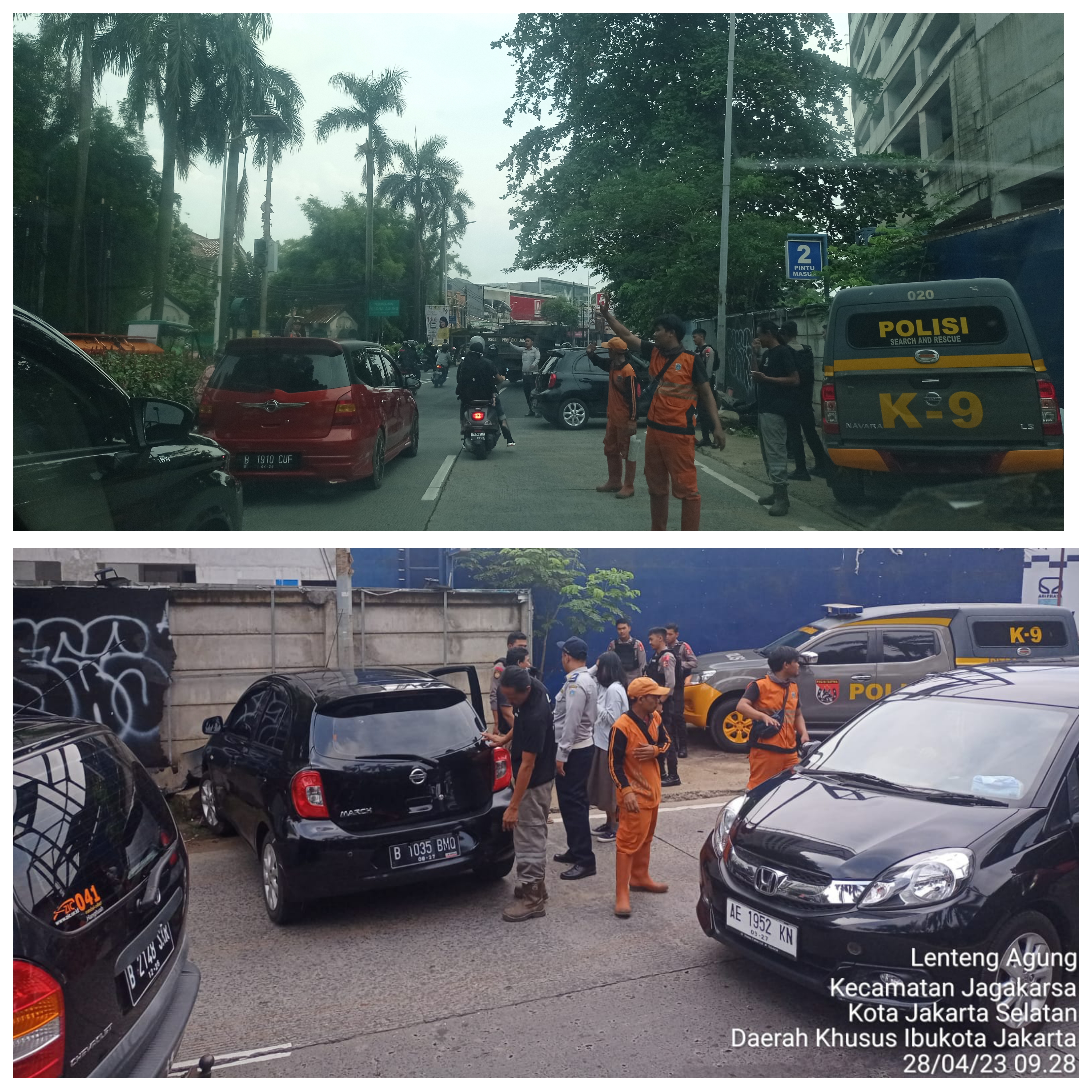 Kecelakaan Lalu lintas di Jl. Lenteng Agung Raya - Tj. Barat Wilayah Jagakarsa Jakarta Selatan